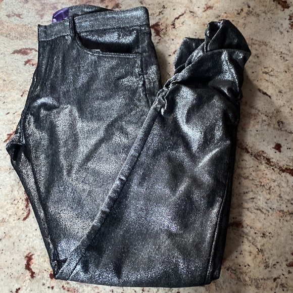 SHARON WAUCHOB SILVER METALIC SHINY PANTS SIZE 44. - Picture 14 of 16